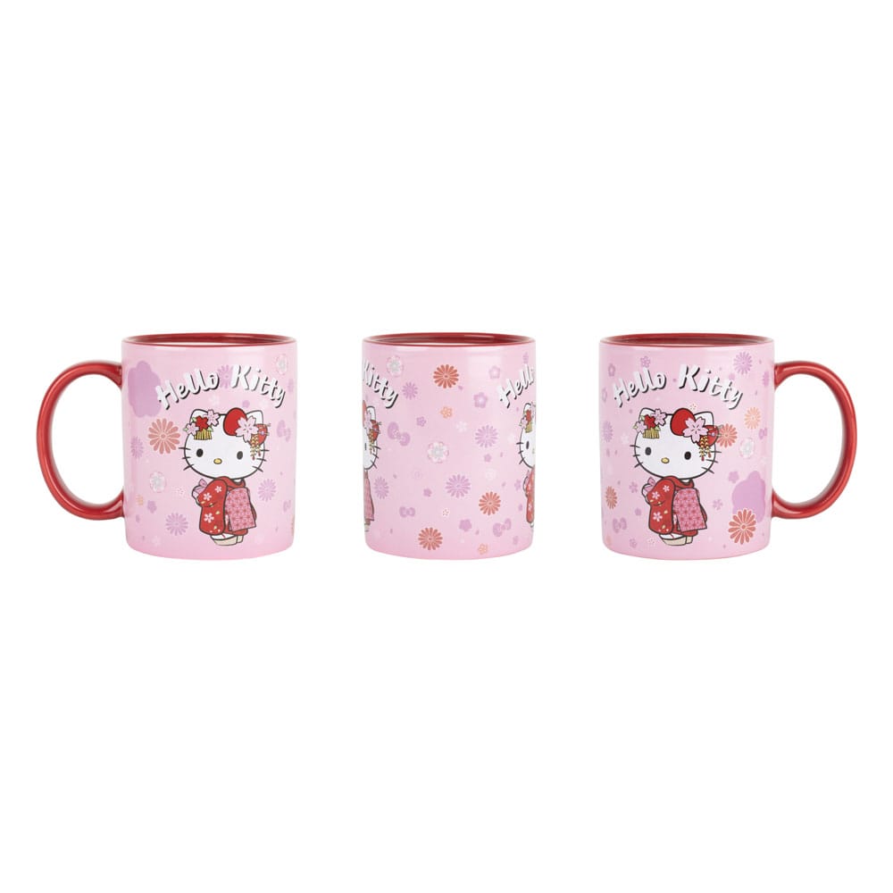 Mug Thermoréactif Hello Kitty - Rouge Kimono