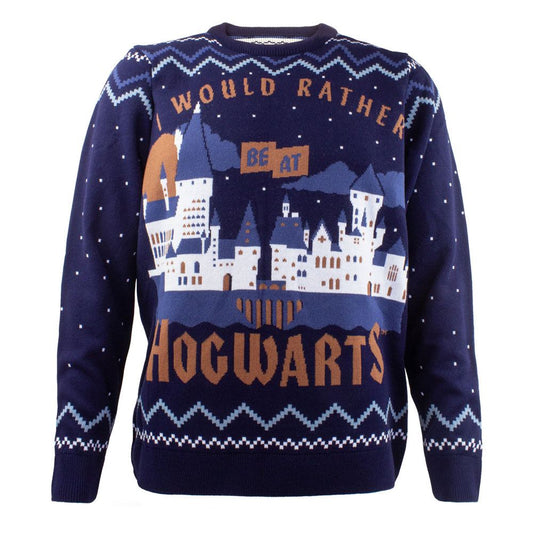 Pull de Noël Harry Potter - I would rather be at Hogwarts