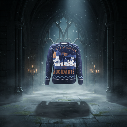 Pull de Noël Harry Potter - I would rather be at Hogwarts