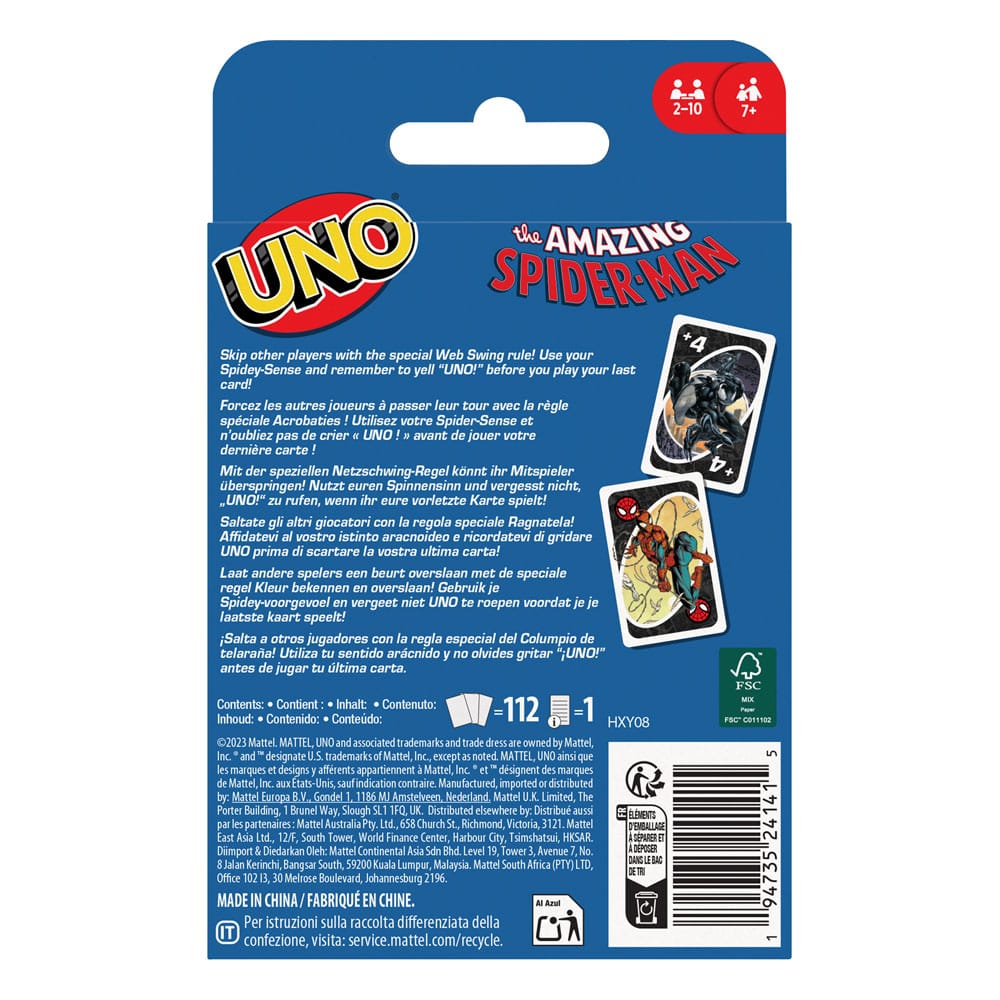 Jeu de Cartes UNO - The Amazing Spider-Man