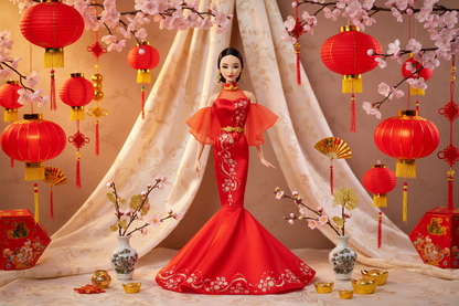 Barbie Signature Lunar New Year Doll with Qipao Dress