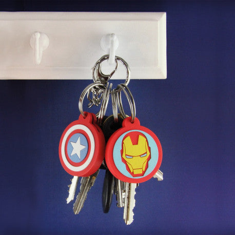 Cache clés Iron Man et Captain America Univers rétro