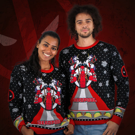 Pull de Noël Deadpool Licorne Numskull