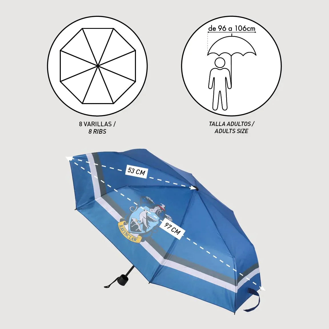 Parapluie Pliable Harry Potter - Serdaigle