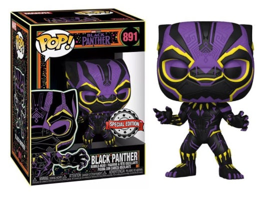 MARVEL Funko POP N° 891 Black Panther Black Light 891 | Blacklight Funko