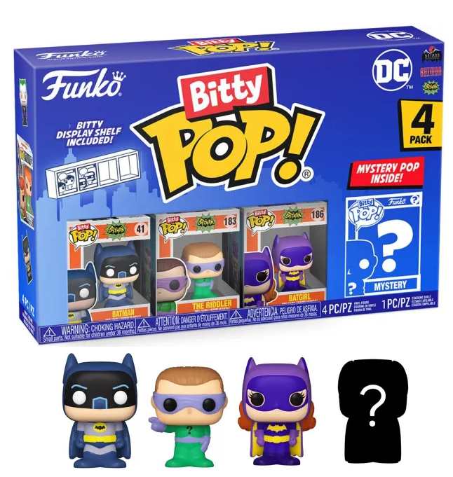 DC - Bitty Pop 4 Pack 2.5cm - Batman Adam West