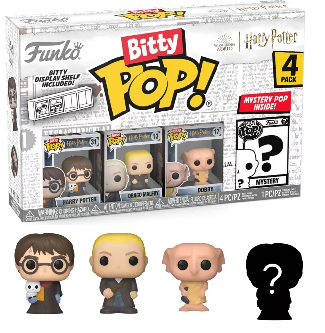 HARRY POTTER - Bitty Pop 4 Pack 2.5cm - Harry en robe avec écharpe