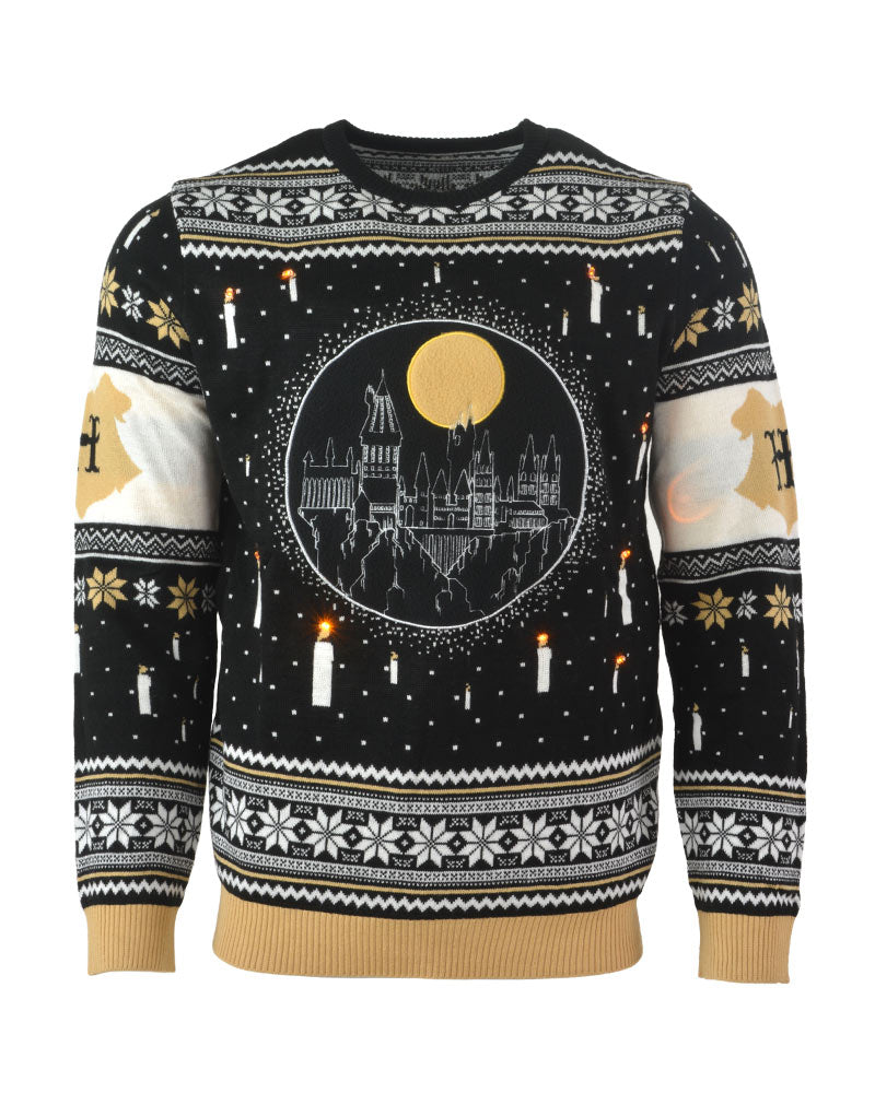 Pull de Noël Harry Potter - Hogwarts LED