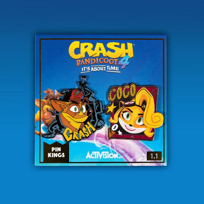 Pin's Crash Bandicoot Set 1.1 - Crash et Coco Pin Kings