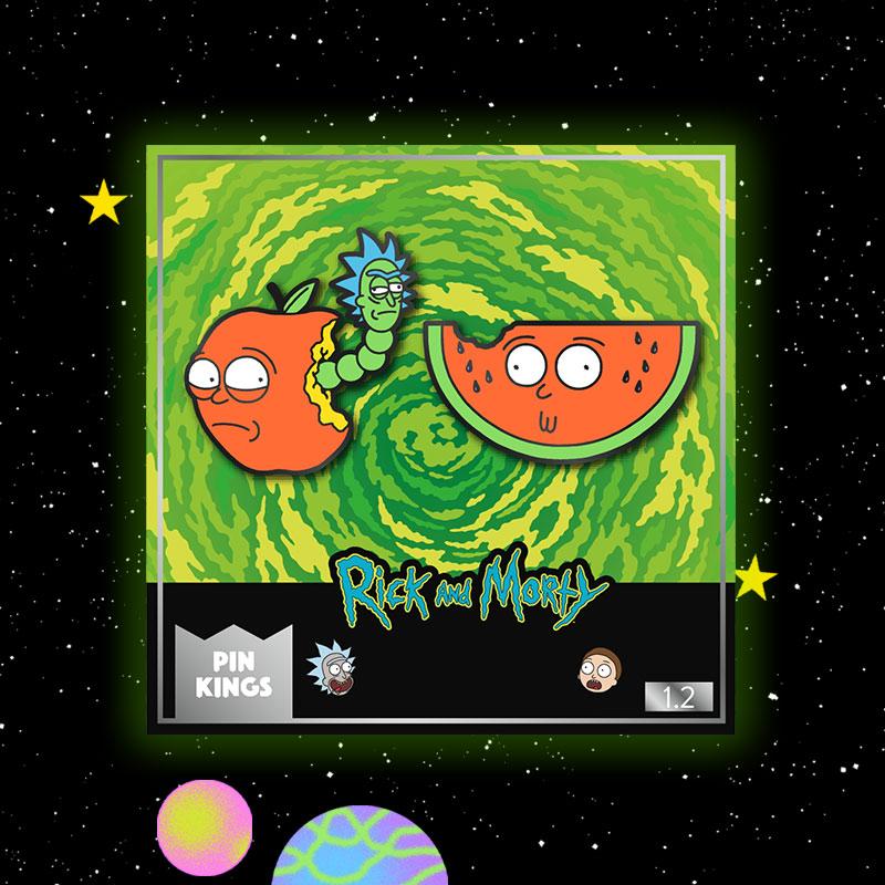 Pin's Rick et Morty Set 1.2 - Morty Pomme & Morty Pastèque Pin Kings