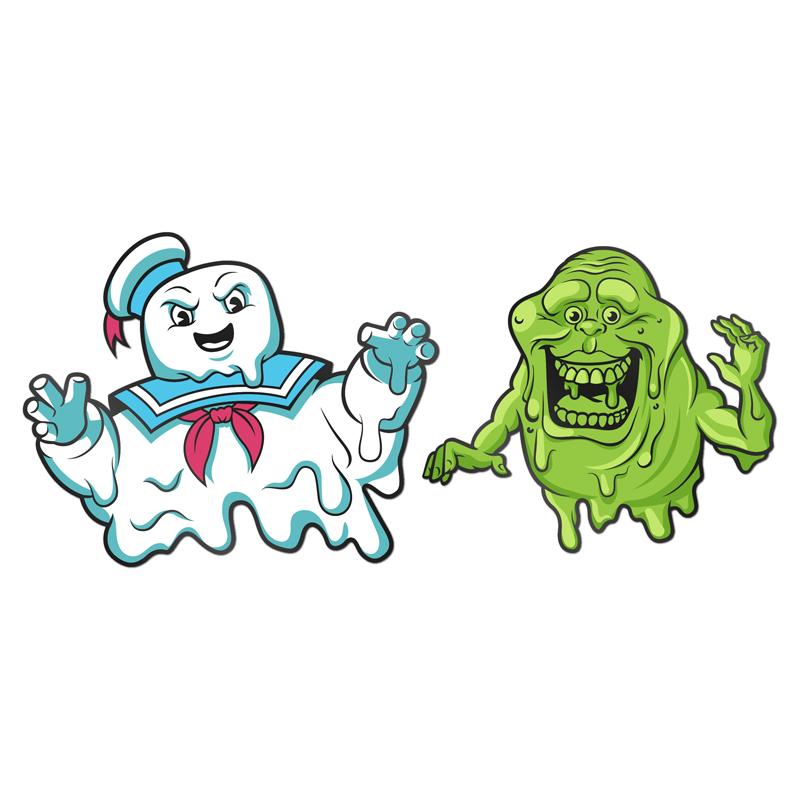 Pin's SOS Fantômes Set 1.4 - Stay Puft & Slimer