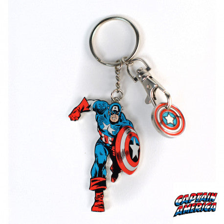 Porte clés Captain America Jeton Univers rétro