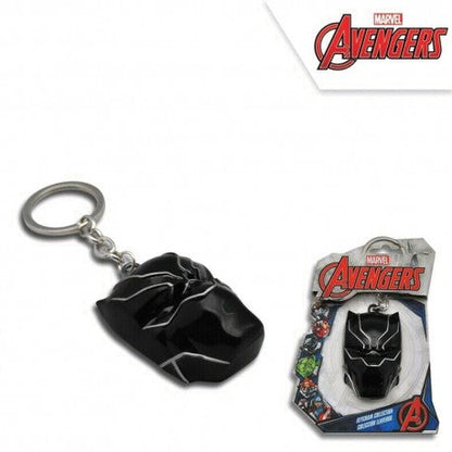 Porte clés Masque Black Panther 3D Univers rétro