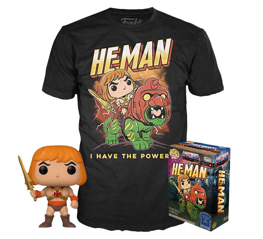 Masters of the Universe POP! & Tee set figurine et T-Shirt He-Man Funko