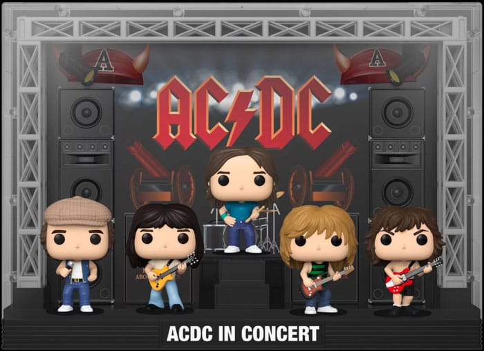 AC/DC pack 5 figurines Funko POP! Moments DLX AC/DC in Concert 9 cm | ECDC figurine POP Funko
